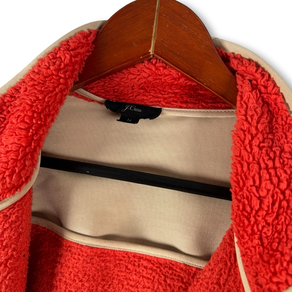 Jcrew Womens Fleece Superplush Sherpa Full Zip Jacket Sz M Medium - Picture 3 of 5